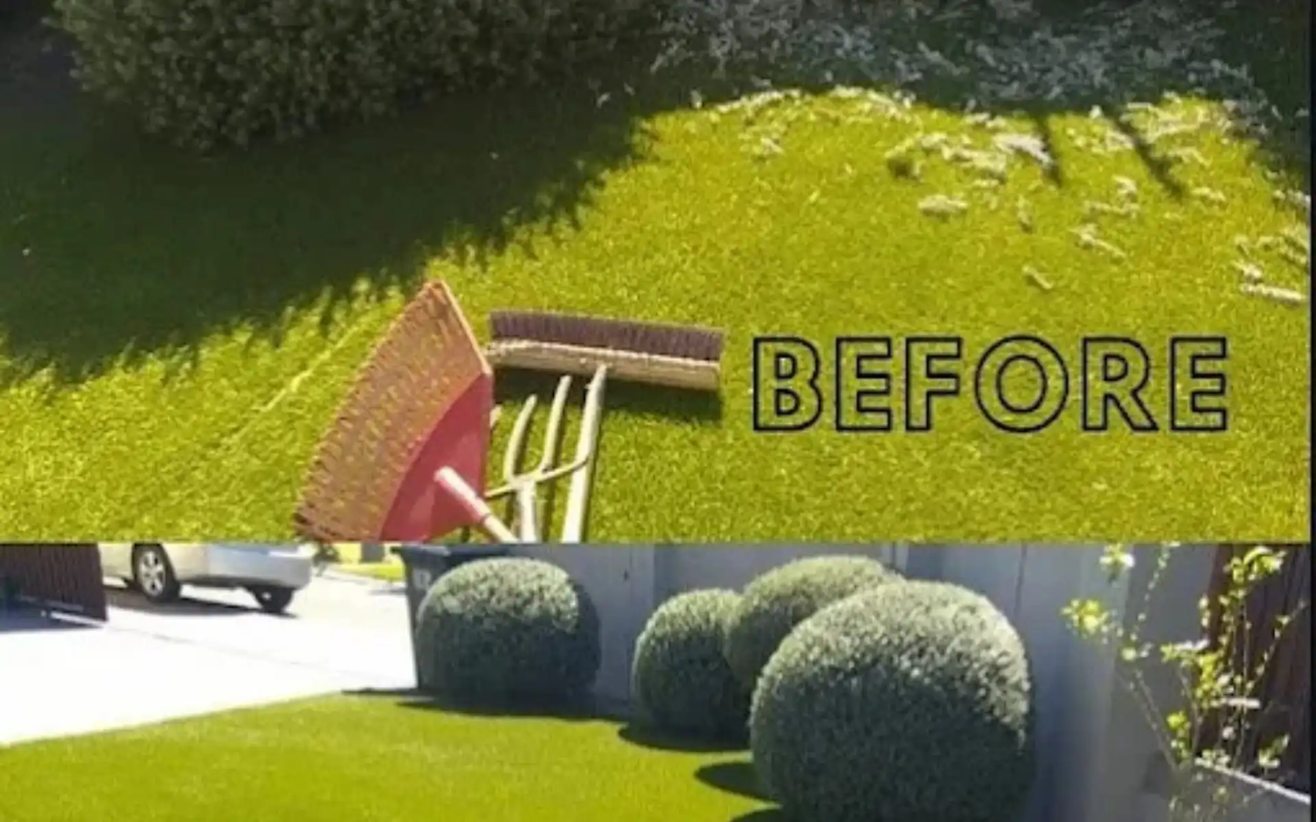 Outdoor area before landscaping