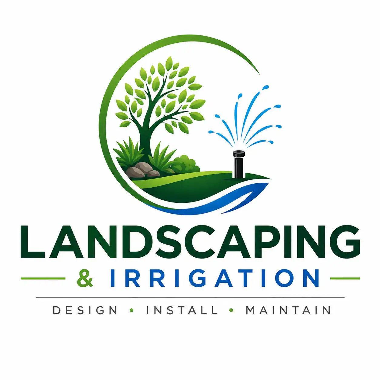 Landscaping and Irrigation Company Logo