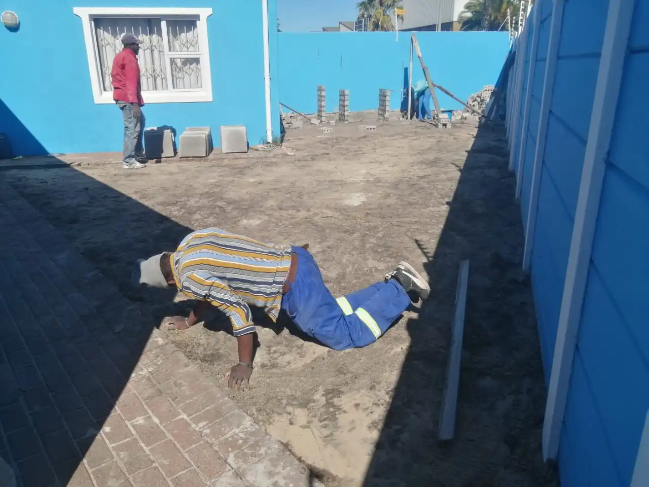 Ground preparation for new lawn installation